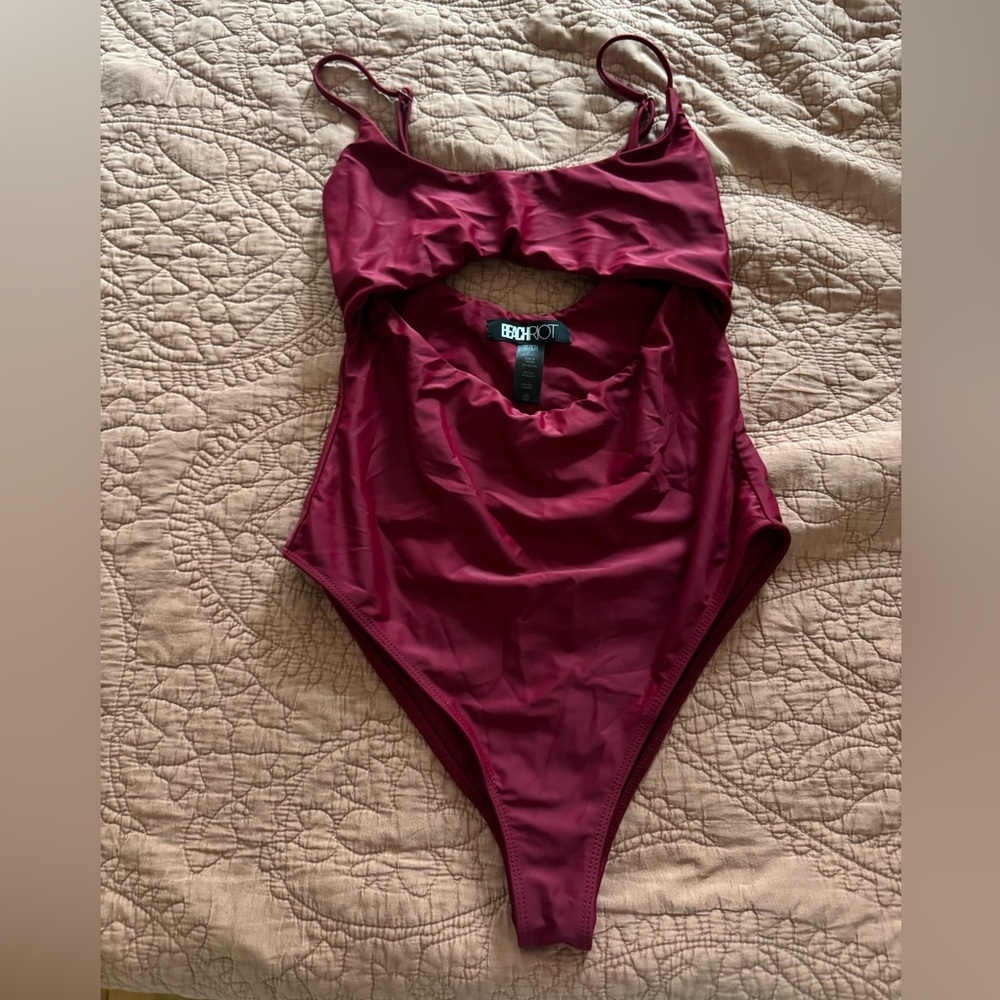 BEACH RIOT Red Cutout One-Piece Swimsuit - Picture 2 of 4
